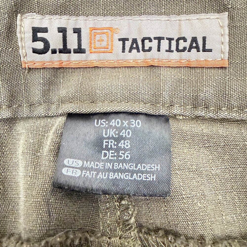 5.11 Tactical Ripstop Pants - US 40/30 - Green - Picture 5 of 7